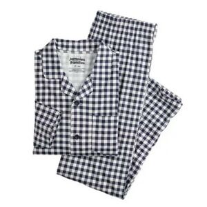 Jammies For your Families Men's size Large Navy Plaid Top/Bottom Pajama Set NWT